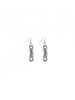 AL17340 - EARRINGS 4 OVALES CHAINE SERRE'