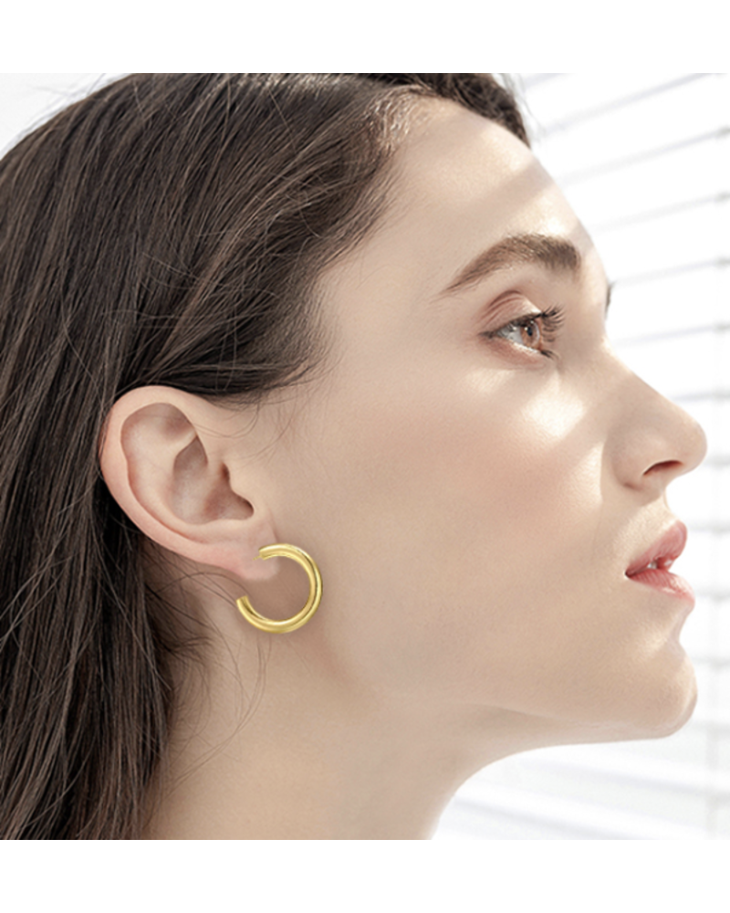 1" Loops earrings Gold