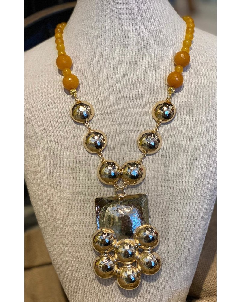 Gold Plated Bead Necklace