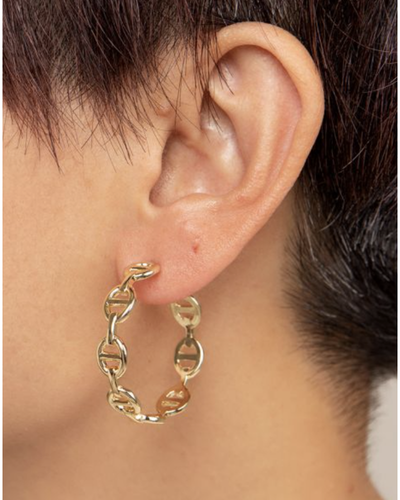 Small Mariner Link Hoop Earring Jewelry