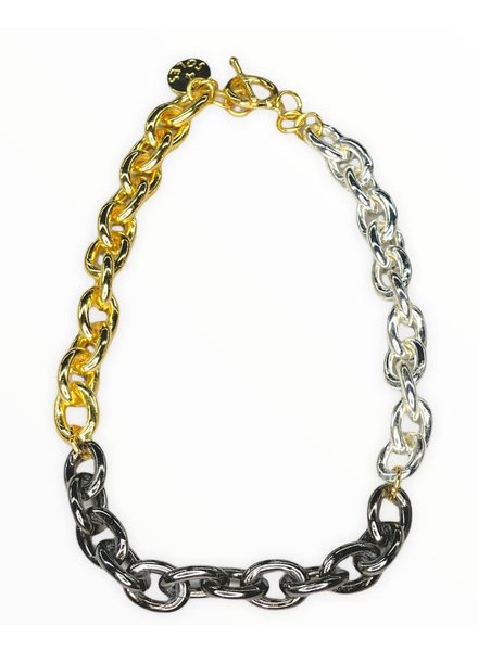 3 Tone Necklace by 4 Soles