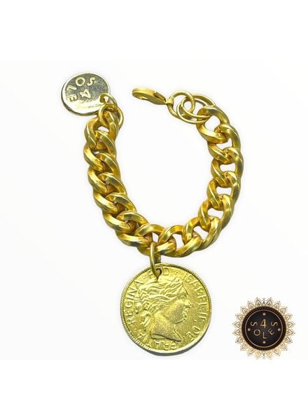 Coin Gold Bracelet by 4 Soles