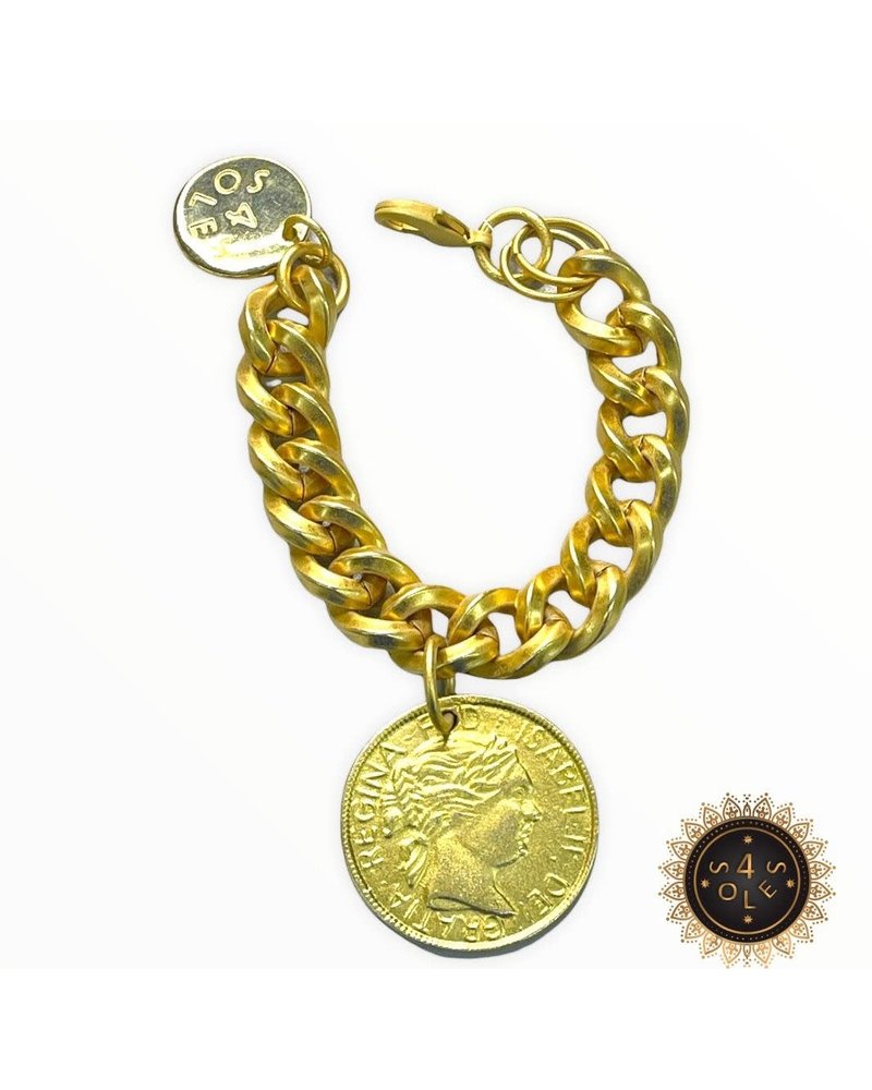 Coin Gold Bracelet by 4 Soles