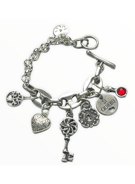 Silver Charm Bracelet by 4 Soles