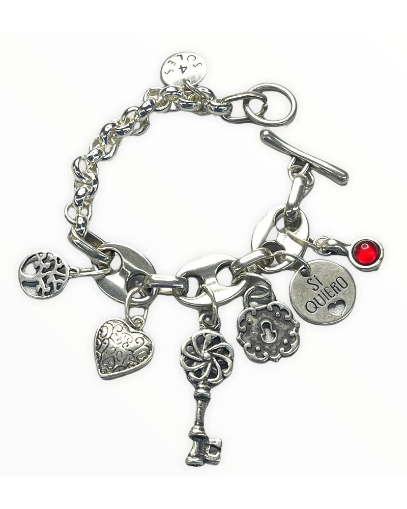 Silver Charm Bracelet by 4 Soles