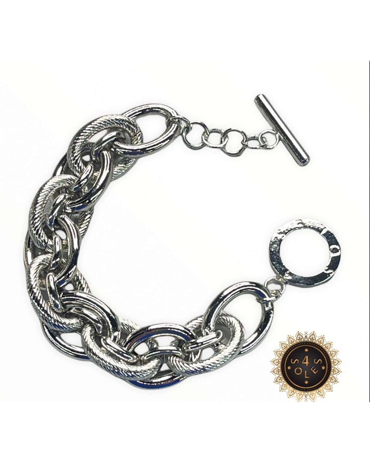 4 Soles Silver Bracelet