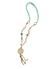 Turquoise With Multicolor Beads  Necklace