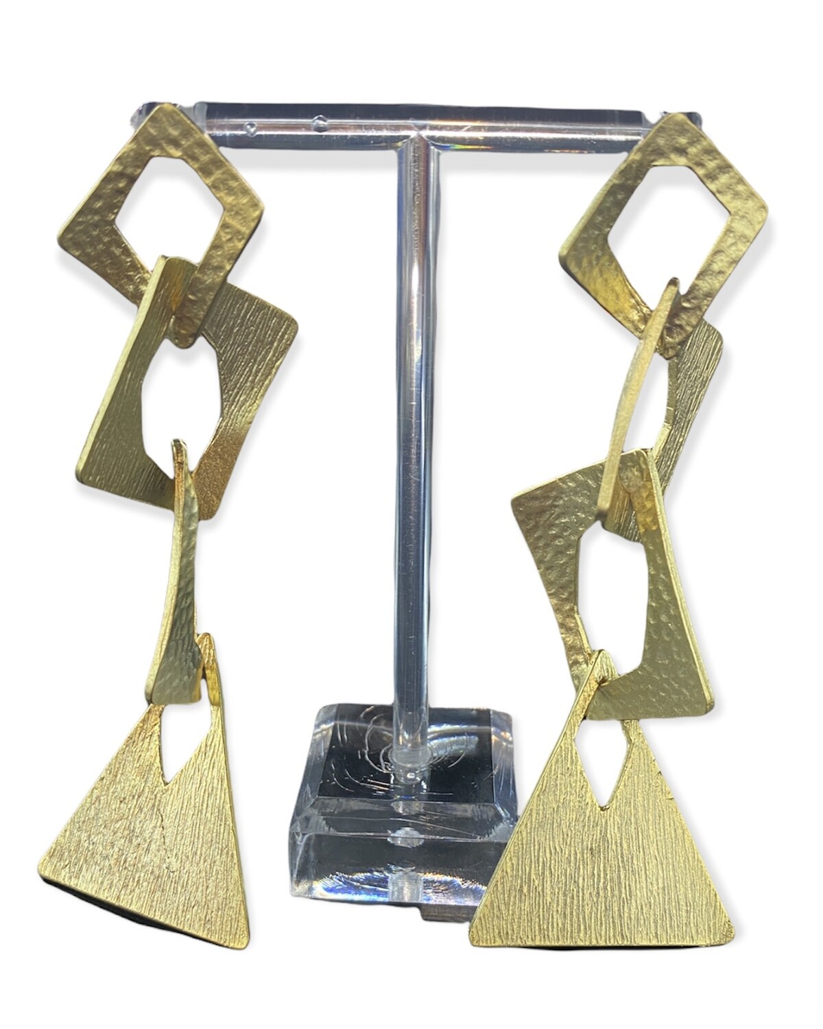 Gold Plated Asymetrical Earrings