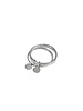 AL00164 /Bracelet 2 Bangles Heart Charms