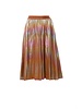 Metallic and shiny pleated skirt with waist band