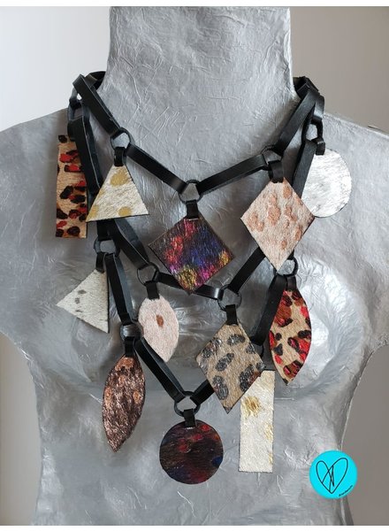 #8 Special Edition Leather Necklace by Arleene Diaz