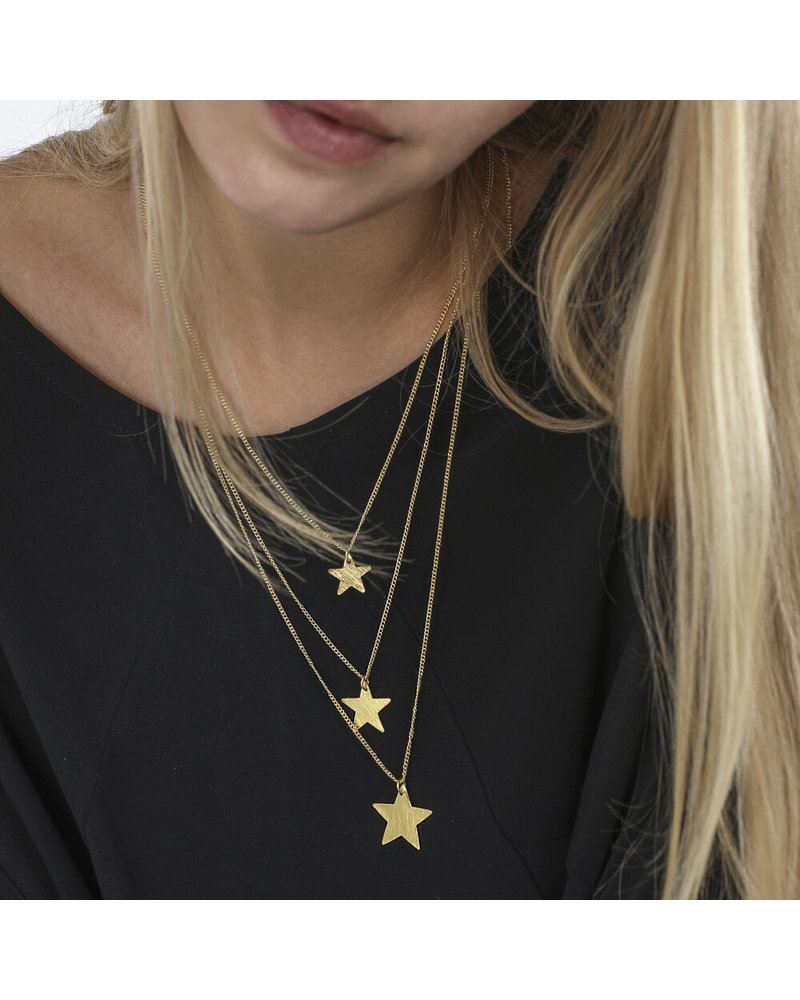 NECKLACE 3 LAYERED STARS