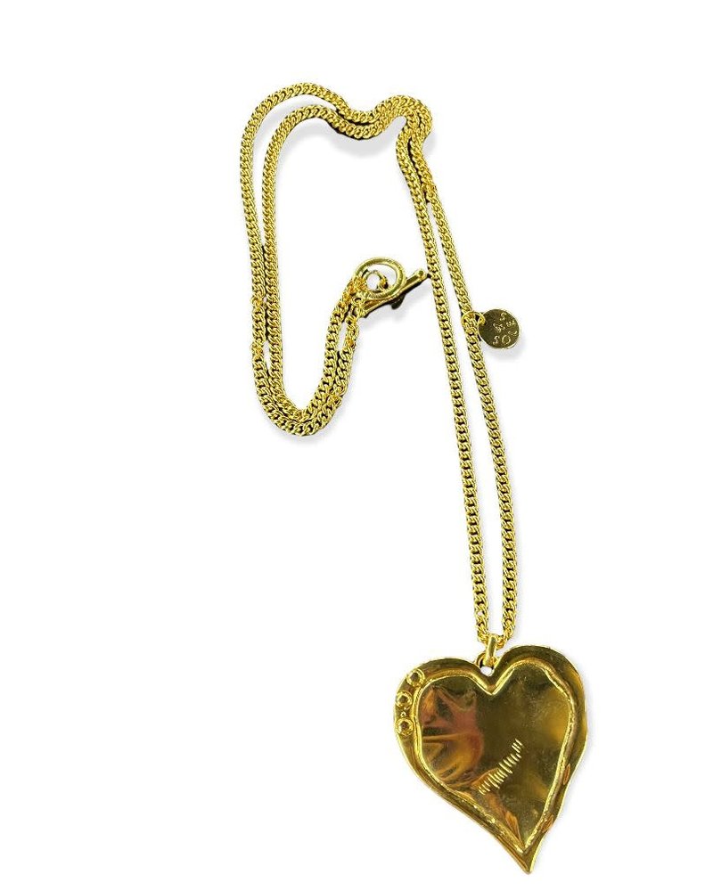 Big Heart Long Necklace by 4 Soles