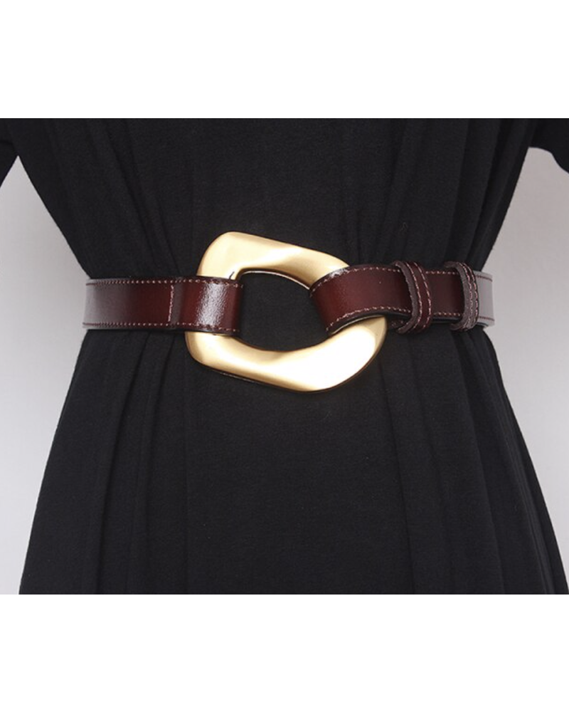 Pu Leather Big Buckle  belt