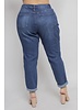 PLUS SIZE HIGH WAISTED CUFFED MOM JEANS