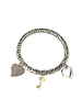 Charm silver bangle