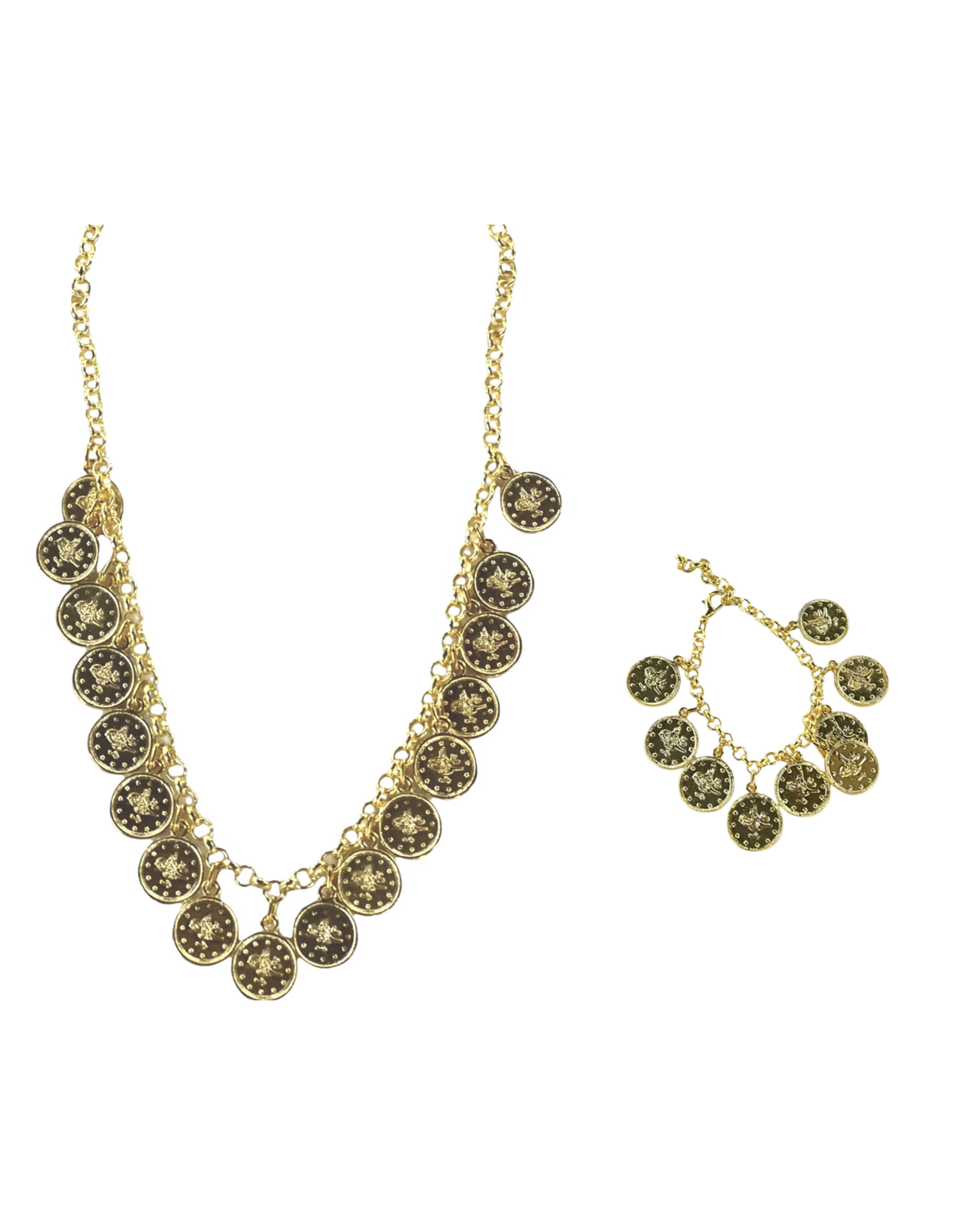 Set  Coins Necklace & Bracelet