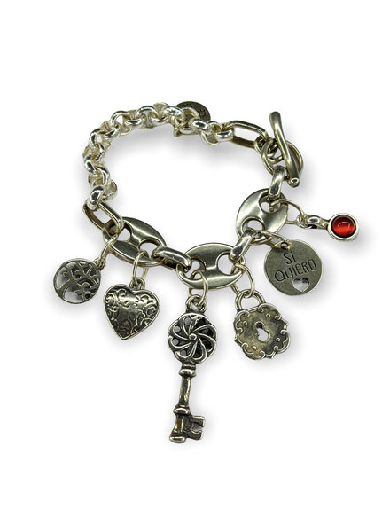 Multi Charms bracelet 4 soles