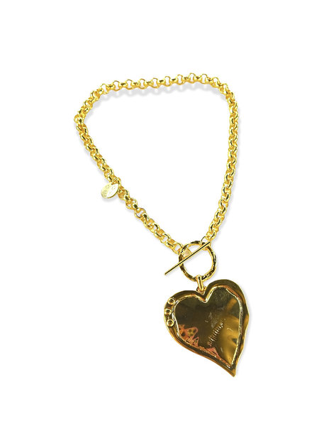 Big heart 4 soles necklace