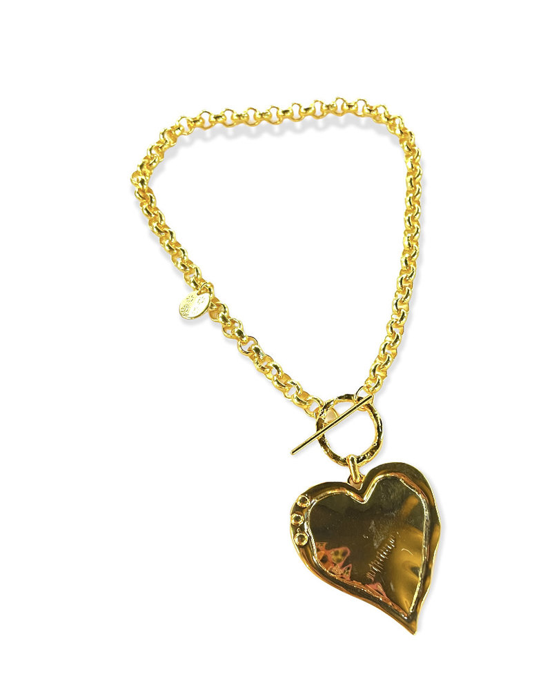 Big heart 4 soles necklace