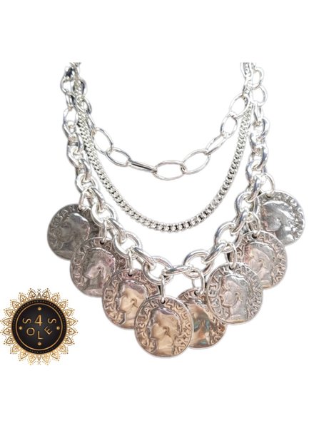 Multi coins 4 soles necklace