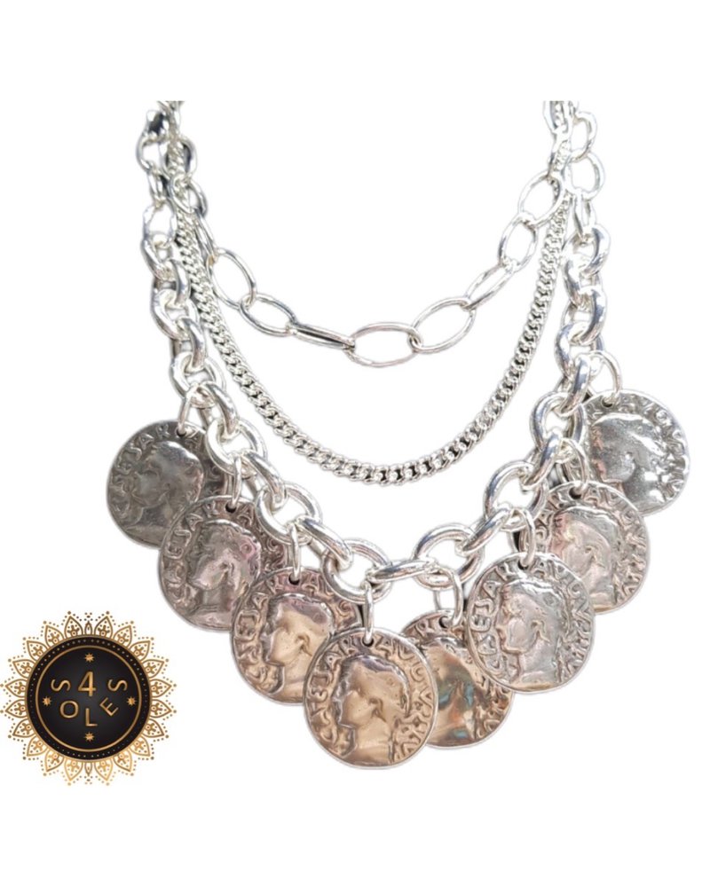 Multi coins 4 soles necklace