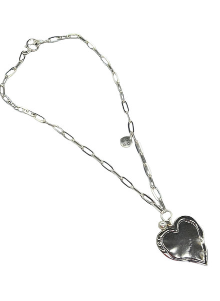Big heart long necklace 4 soles
