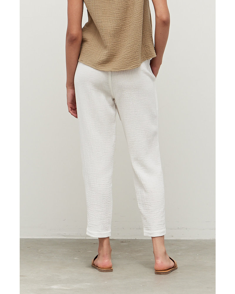 COTTON DOUBLE GAUZE YOKE PANT