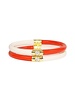 Yin Yang coral & ivory bangles