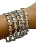 multi Stud Silver Bracelet set of 5