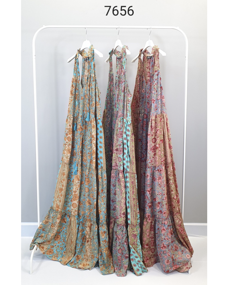 Copy of d7640 Long Dress Silk Collection