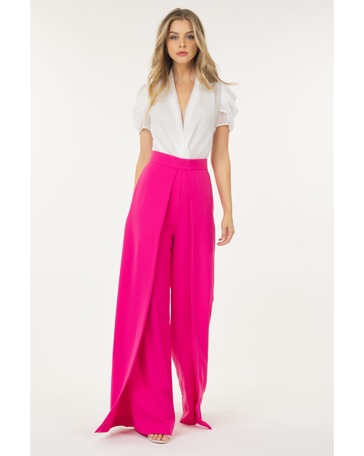 WIDE PLEATED PALAZZO PANTS