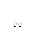 SMALL HOOP EARRINGS BLACK HEART