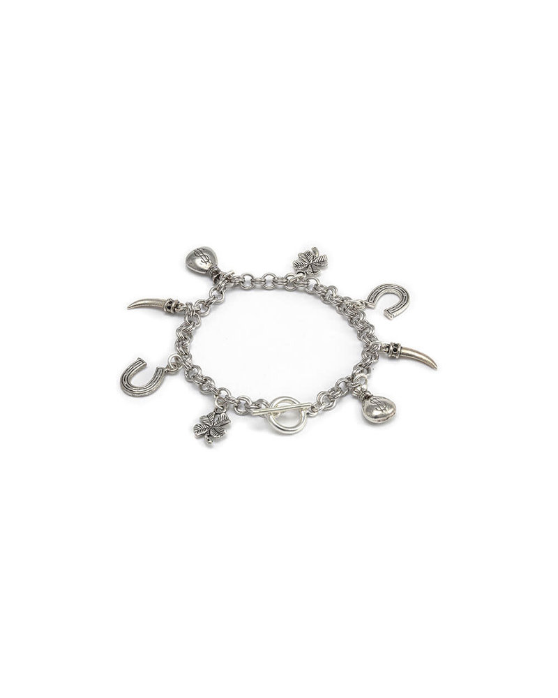 BRACCIALE CATENA CHARMS PORTA FORTUNA LO09013