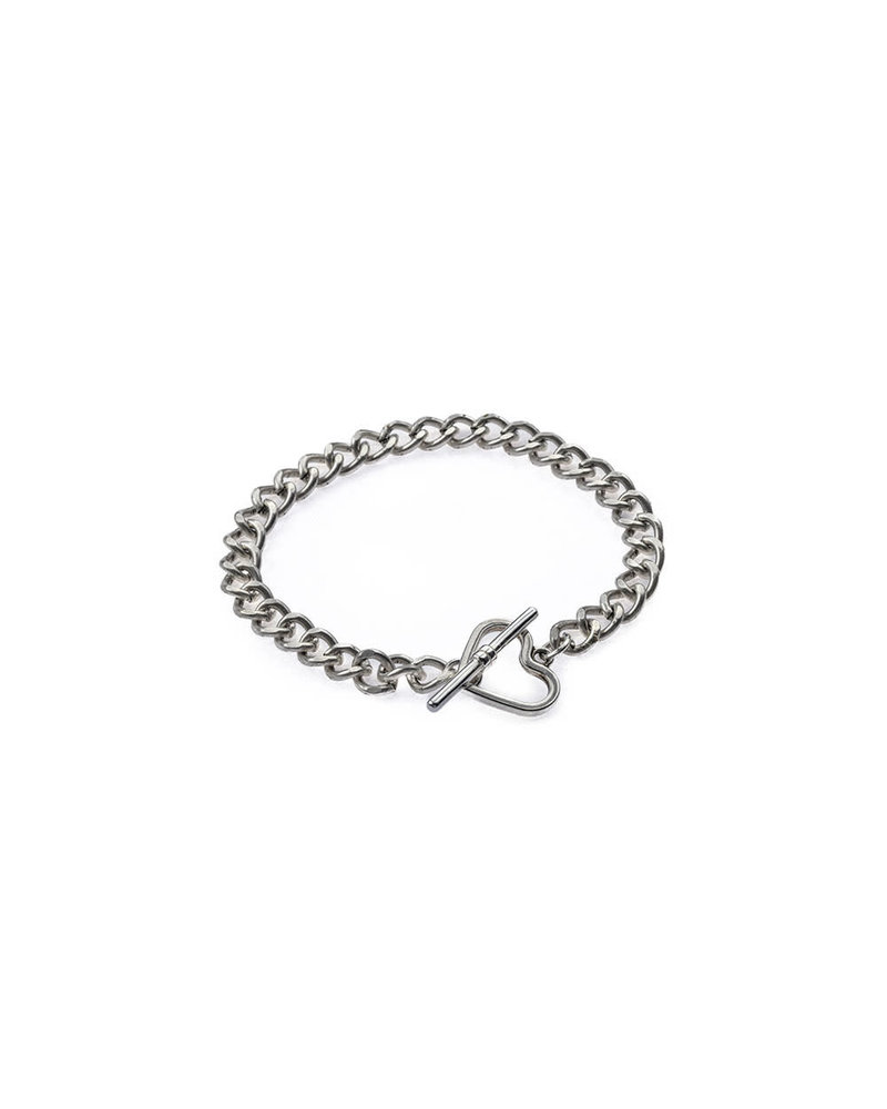 BRACCIALE CATENA T-BAR SAGOMA CUORE LO09024