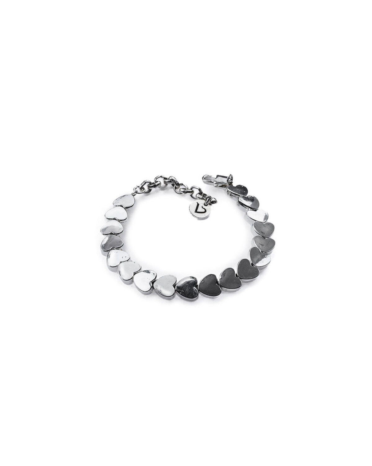 LO10106 BRACCIALE CATENA CUORI GRANDI
