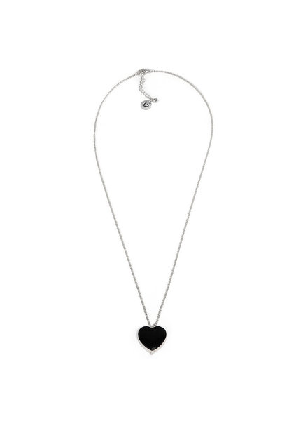 COLLANA CUORE NERO GRANDE LO53111