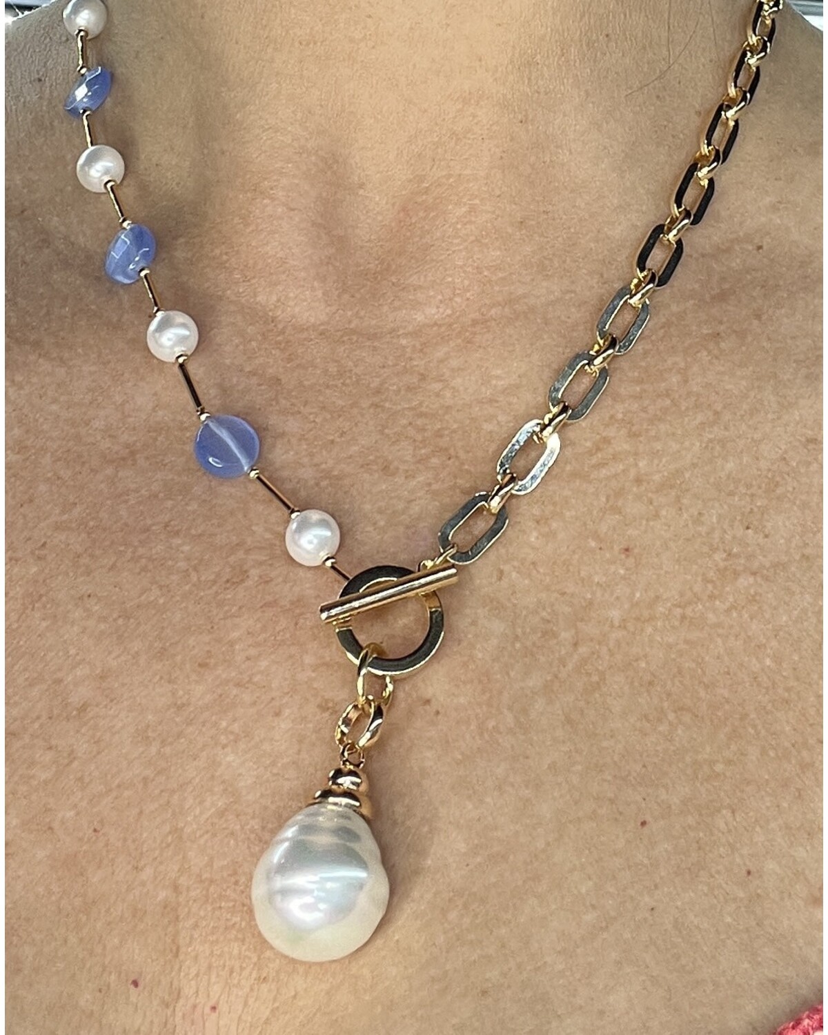 Natural stone necklace
