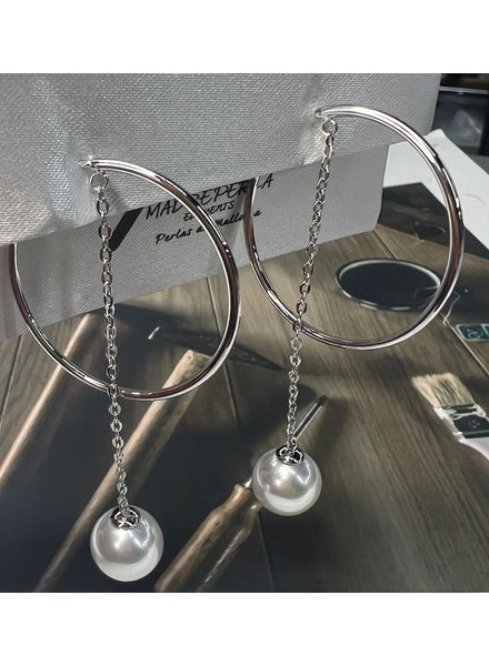 Copy of Circle pearl earrings
