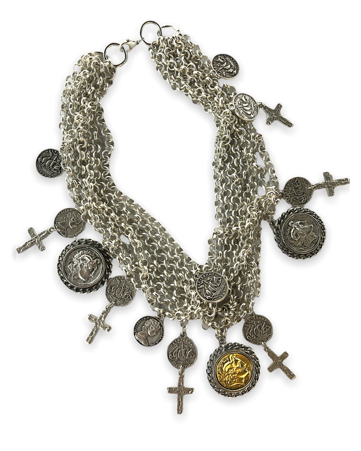 Multi charms necklace n19212