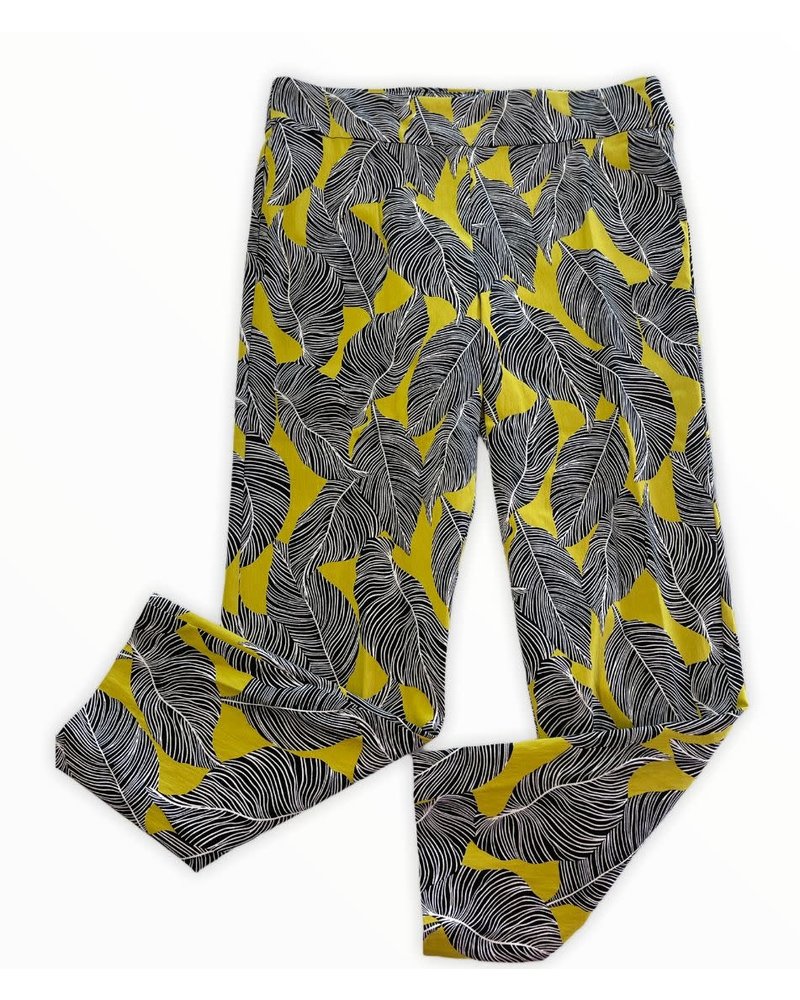 Krazy Larry Pull-On Ankle Pants Leaves