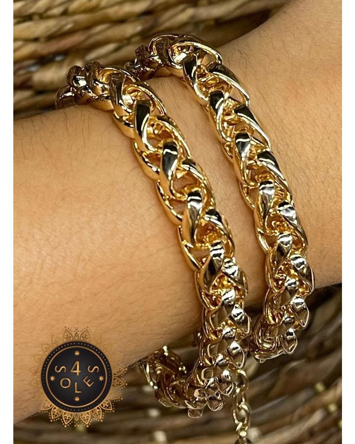Gold Slave Bracelet 4 soles