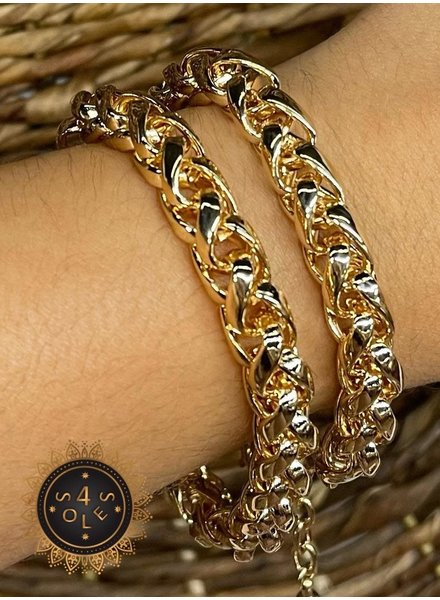 Gold Slave Bracelet 4 soles