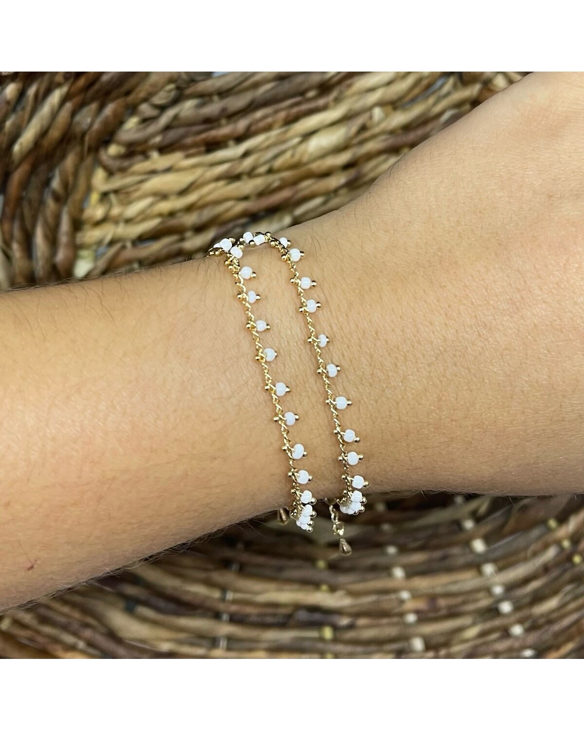 Cristal de roca blanco bracelet