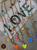 Long Necklace Enamel Charms