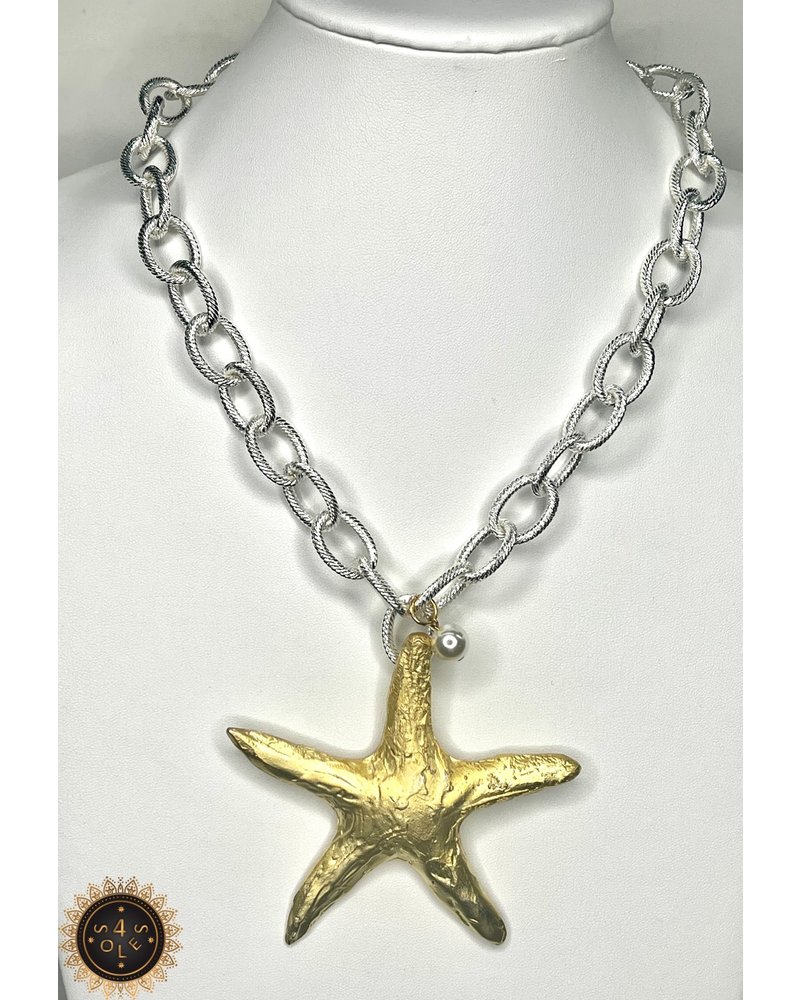 Big Star fish necklace 4 soles 18”