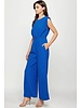 Classic Blue Shoulder Pad Detailed Jumpsuit