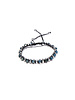 CROCHET STRING BRACELET BLUE SMALL STONES