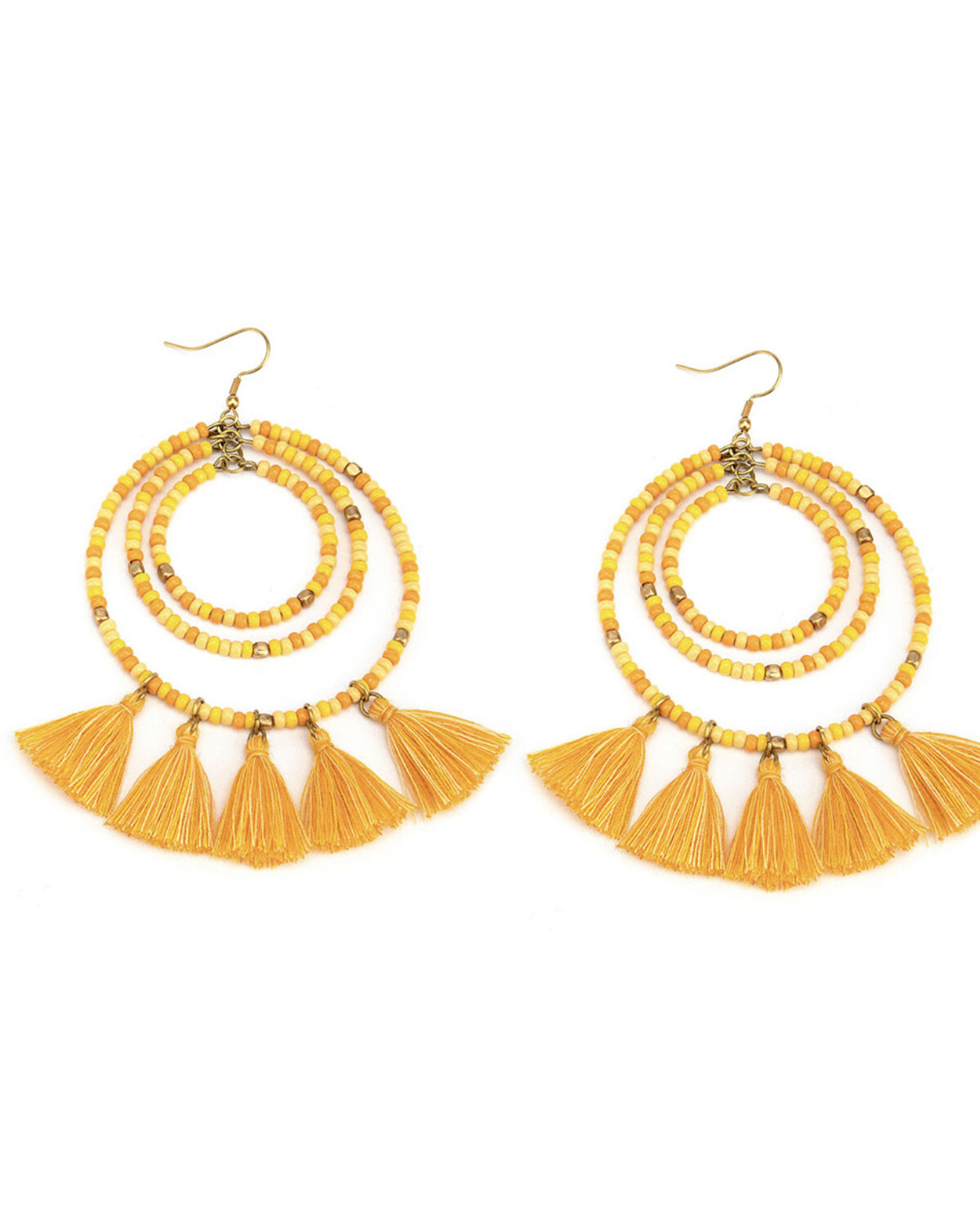 FIS9304/ORECCHINI MULTICERCHI TASSELS