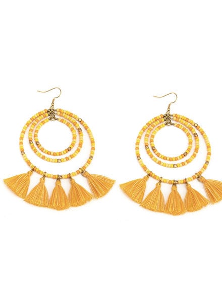 FIS9304/ORECCHINI MULTICERCHI TASSELS